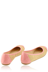 PATRICE Pink Capped Ballerinas