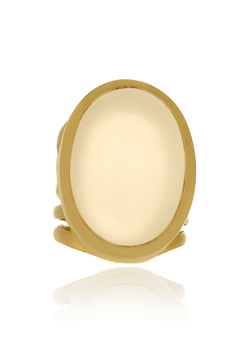 ISHARYA MOONSTONE Gold Cocktail Ring