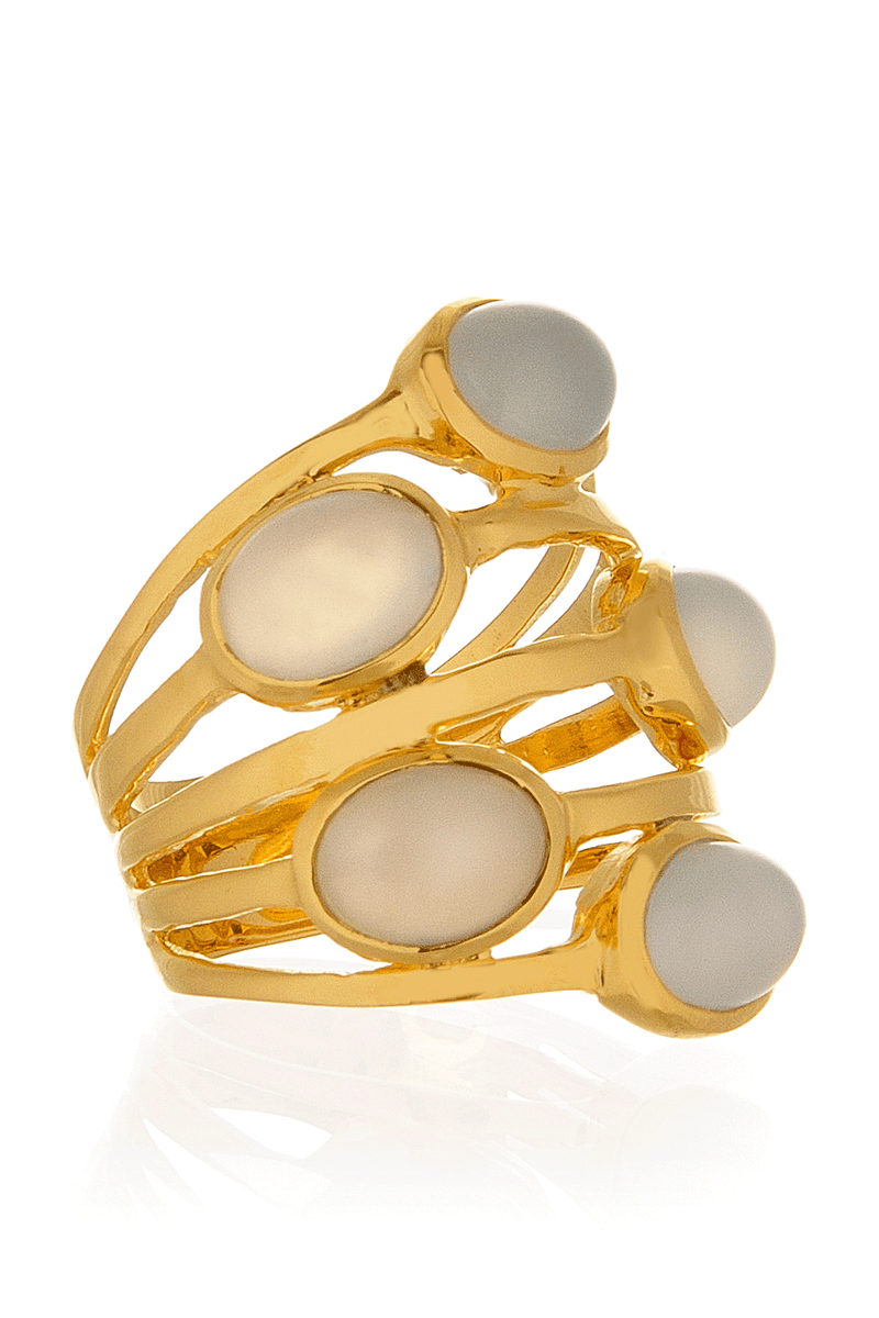 ISHARYA GYPSY Moonstone Ring gold thecultivar.com