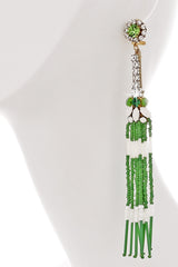 ALLEGRA Green Crystal Earrings