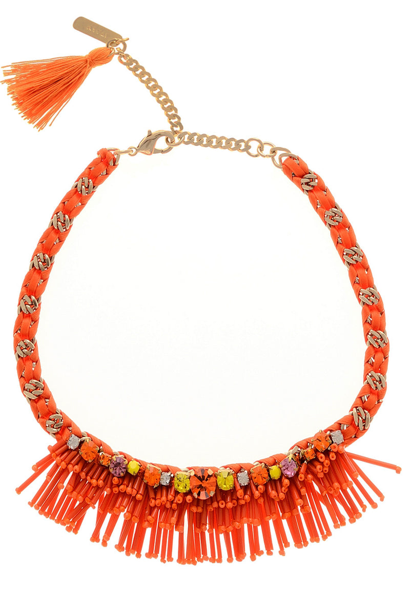 Orange Carnelian Gemstone Pumpkin Necklace - U'i Jewelry