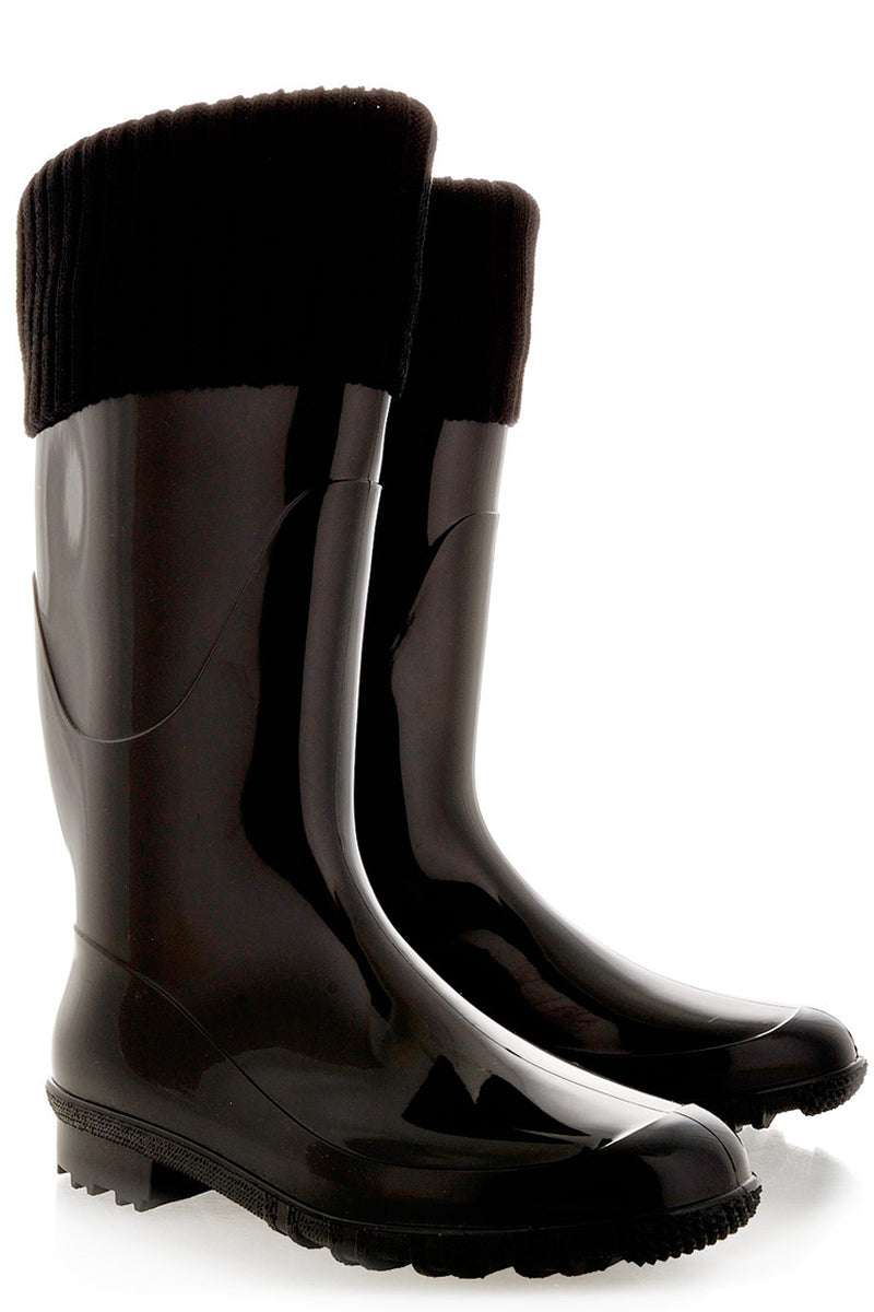 RAINDROPS - ALASKA Black Rubber Boots - Women Shoes