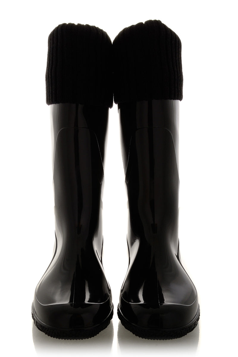 RAINDROPS - ALASKA Black Rubber Boots - Women Shoes