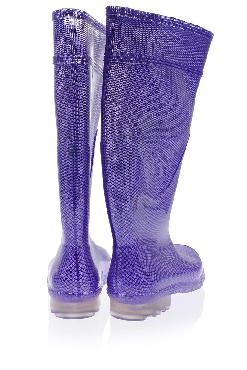 RAINDROPS AMABEL Purple Fluo Rubber Boots