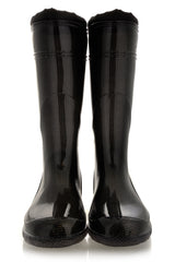 ANDES Black Lace Rubber Boots
