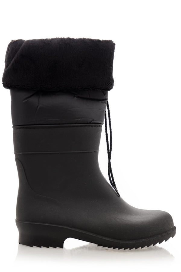 MOSCOW Black Rubber Snow Boots