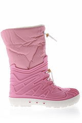 SIBEIRA Pink Fur Rubber Snow Boots