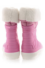 SIBEIRA Pink Fur Rubber Snow Boots