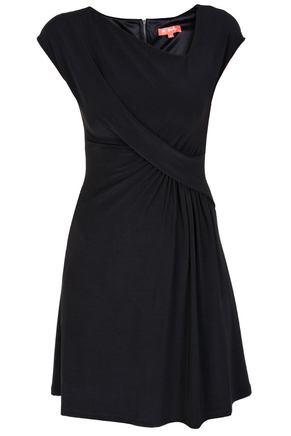 MARYANNE Black Wrap Dress