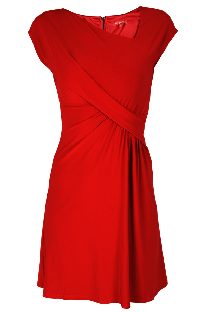MARYANNE Red Wrap Dress