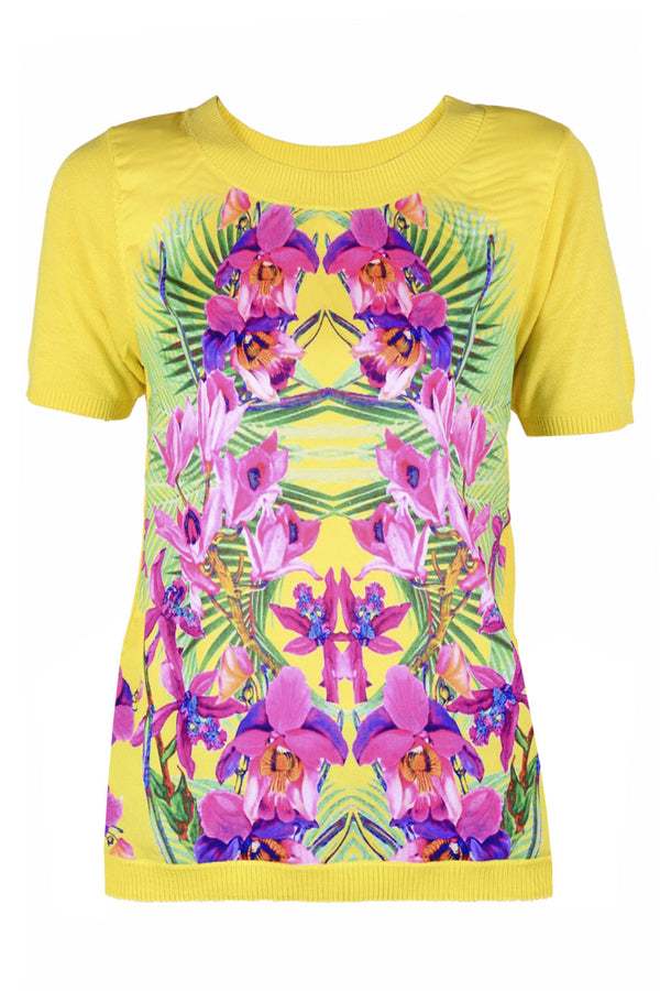 ORCHIDS Yellow Printed Top