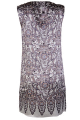 RENÉ DERHY OXFORD Grey Silk Mini Dress