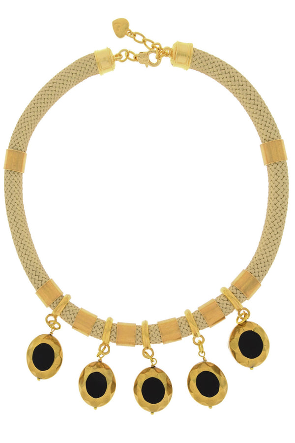 ANSELMA Gold Beige Necklace