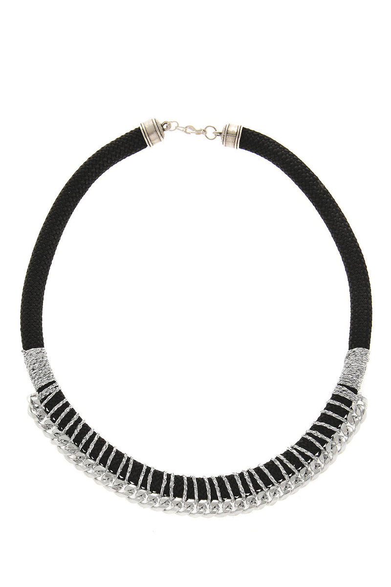 DORIS Black Silver Necklace