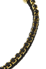 NIRA Black Crystal Cord Necklace