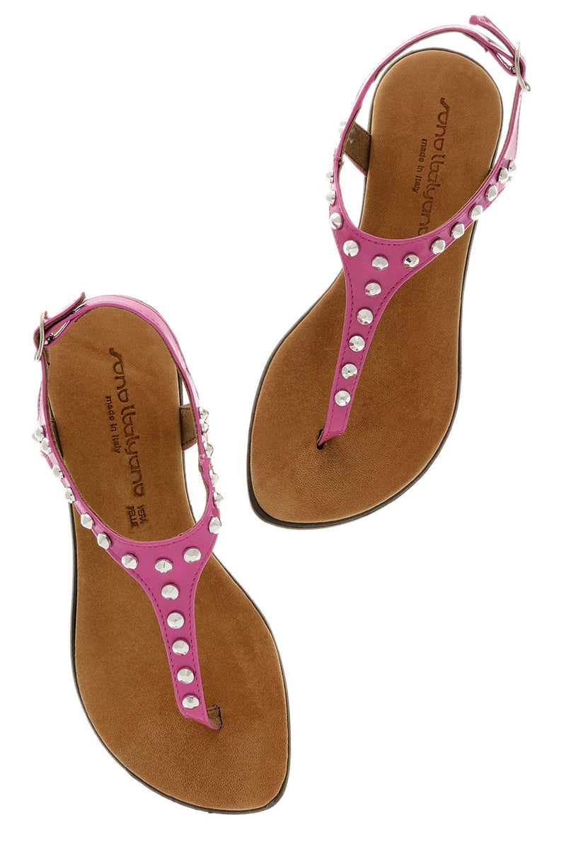REBEKAH Fuchsia Studded Sandals