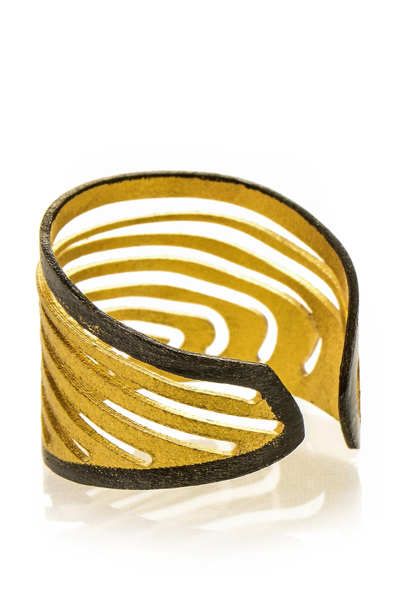 IXOS Gold Plated Sterling Silver Ring