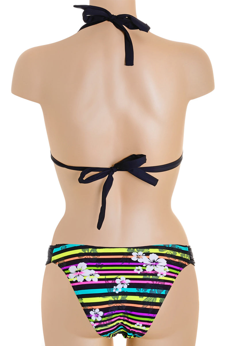 PANAMA Black Striped Bikini