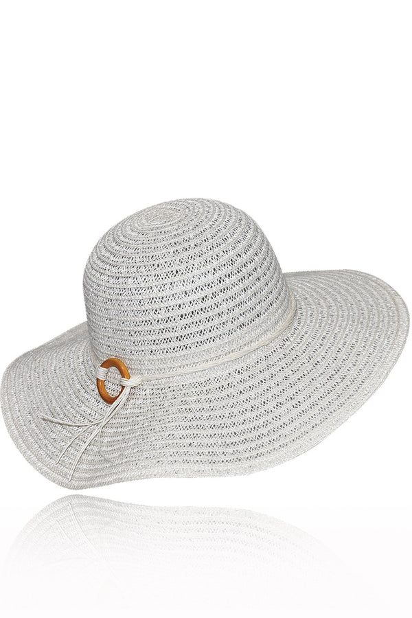 Λευκό Καπέλο Παραλίας | Γυναικεία Καπέλα - Ψάθινα - Παραλίας - Laura Ferri