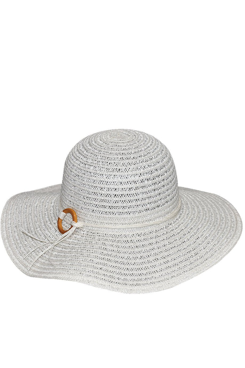 Λευκό Καπέλο Παραλίας | Γυναικεία Καπέλα - Ψάθινα - Παραλίας - Laura Ferri