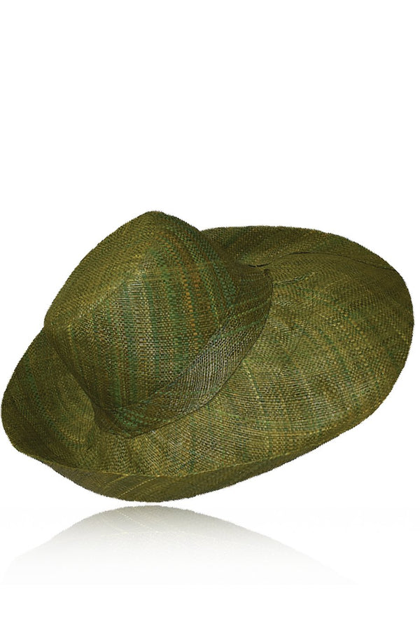 Πράσινο Χειροποίητο Φαρδύ Καπέλο Μαδαγασκάρης | Γυναικεία Καπέλα Παραλίας - Le Chapeau