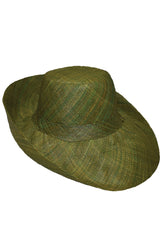 Πράσινο Χειροποίητο Φαρδύ Καπέλο Μαδαγασκάρης | Γυναικεία Καπέλα Παραλίας - Le Chapeau