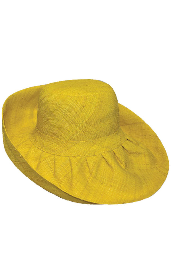Κίτρινο Χειροποίητο Φαρδύ Καπέλο Μαδαγασκάρης | Γυναικεία Καπέλα Παραλίας - Le Chapeau