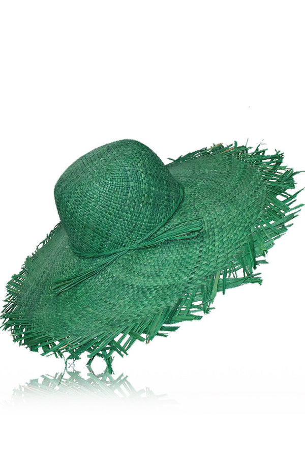 Πράσινο Χειροποίητο Καπέλο Μαδαγασκάρης | Γυναικεία Καπέλα Παραλίας - Le Chapeau