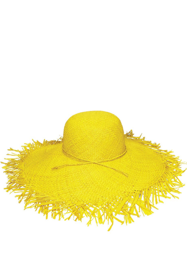 Κίτρινο Χειροποίητο Καπέλο Μαδαγασκάρης | Γυναικεία Καπέλα Παραλίας - Le Chapeau