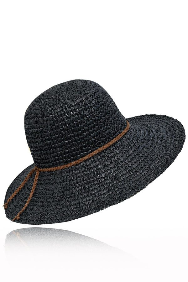 Μαύρο Ψάθινο Καπέλο | Γυναικεία Καπέλα The Straw