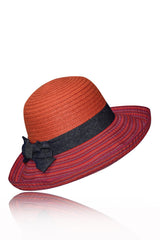 Marevita Orange Straw Beach Hat
