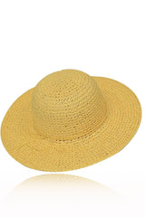 Κίτρινο Ψάθινο Καπέλο | Γυναικεία Καπέλα - Ψάθινα - Παραλίας - Laura Ferri