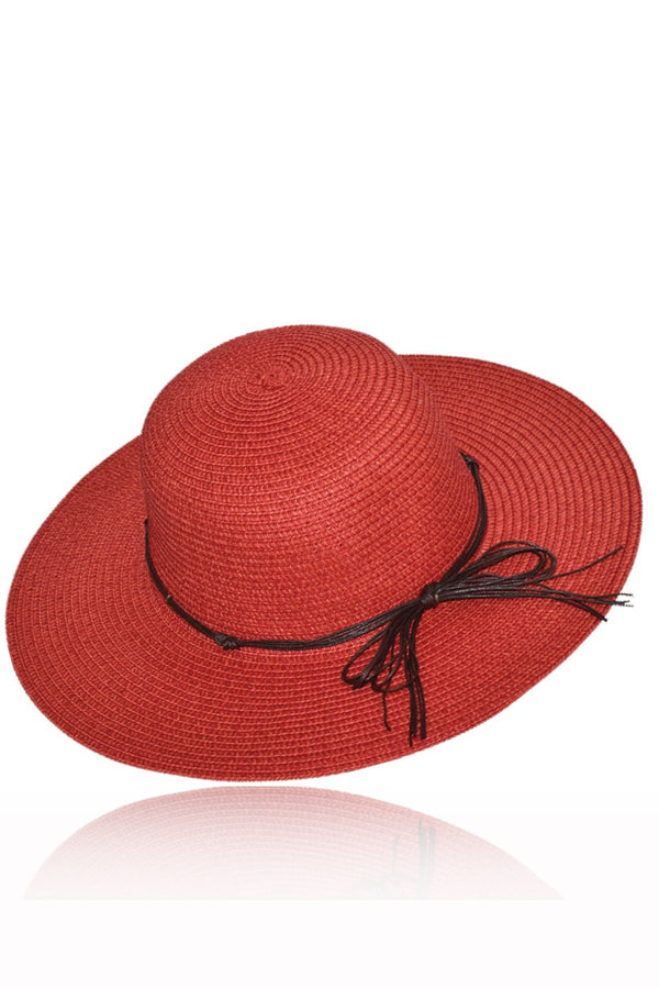 Κόκκινο Ψάθινο Καπέλο | Γυναικεία Καπέλα - Ψάθινα - Παραλίας - The Straw