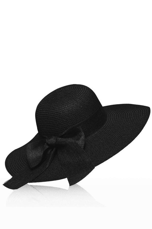 Μαύρο Ψάθινο Καπέλο | Γυναικεία Καπέλα - Ψάθινα - Παραλίας - The Straw