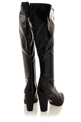 SAVAGE Black Patent Leather Boots