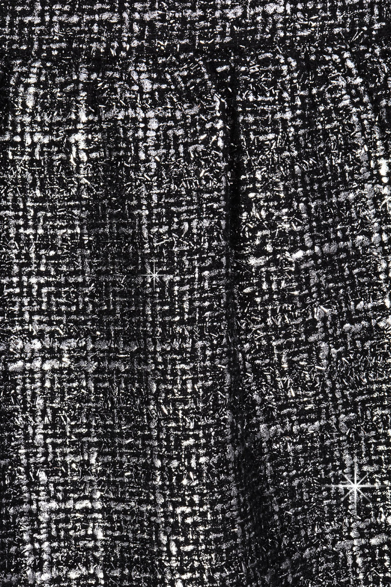 AZELIN Metallic Grey Mini Skirt
