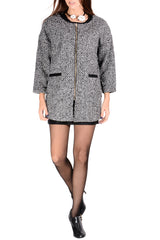 BEATRICE Grey Tweed Coat