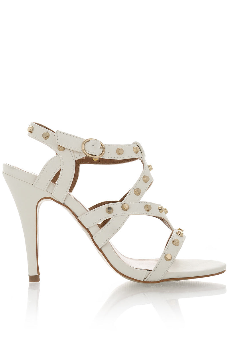 Mix No. 6 - White Studded Strappy Heels Size 8.5 | Franklin Retirement  Solutions