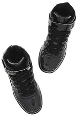 FREDDIE Black Patent Sneakers