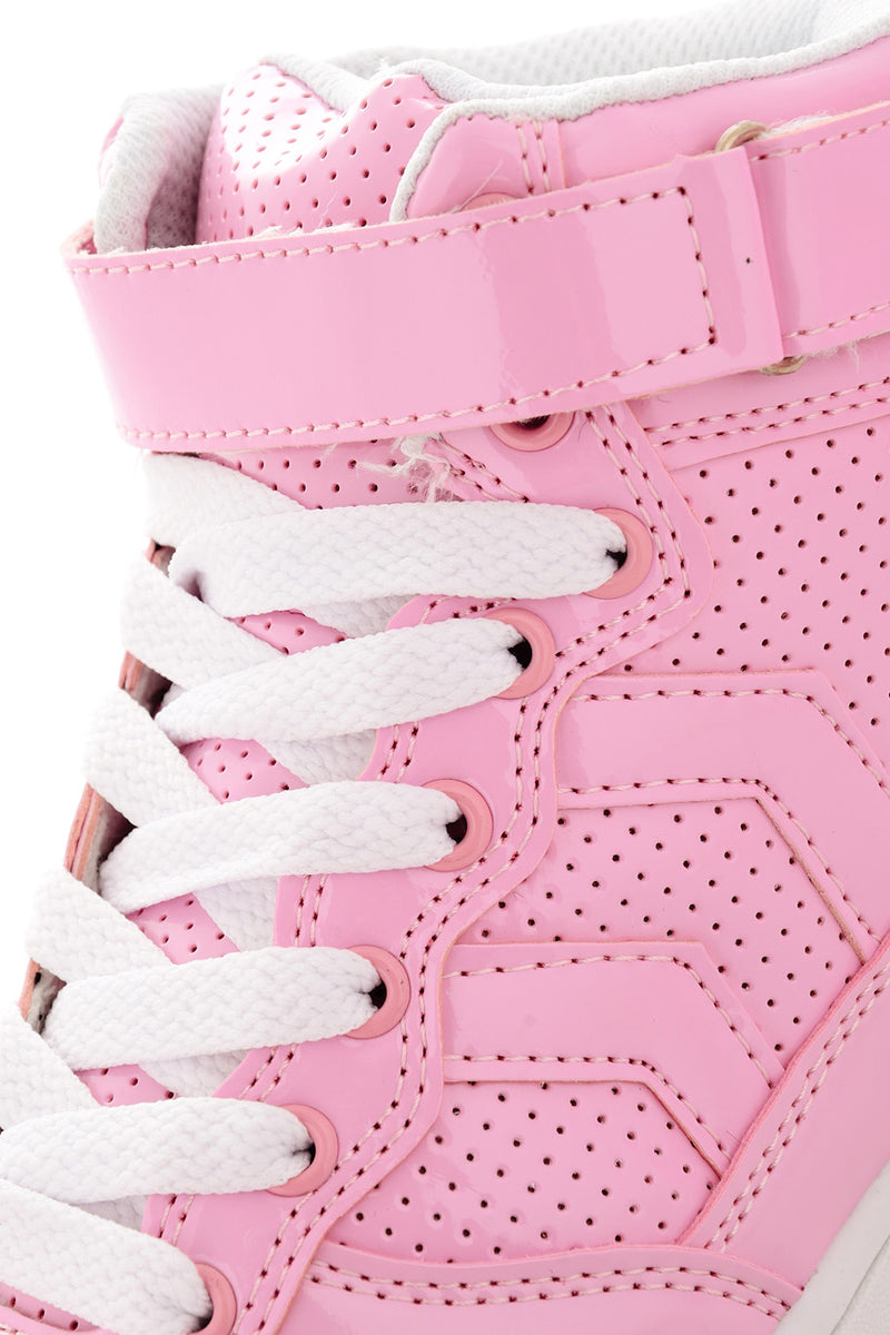 FREDDIE Pink Patent Sneakers
