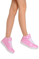 FREDDIE Pink Patent Sneakers