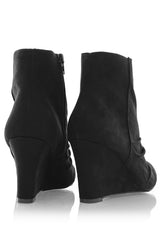 TIMELESS HILDA Black Suede Ankle Boots