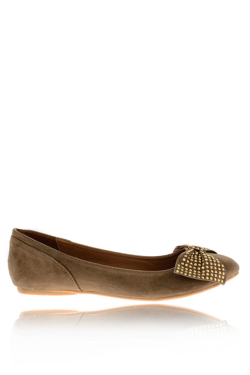 LILIANA Taupe Suede Shoes