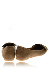 LILIANA Taupe Suede Shoes