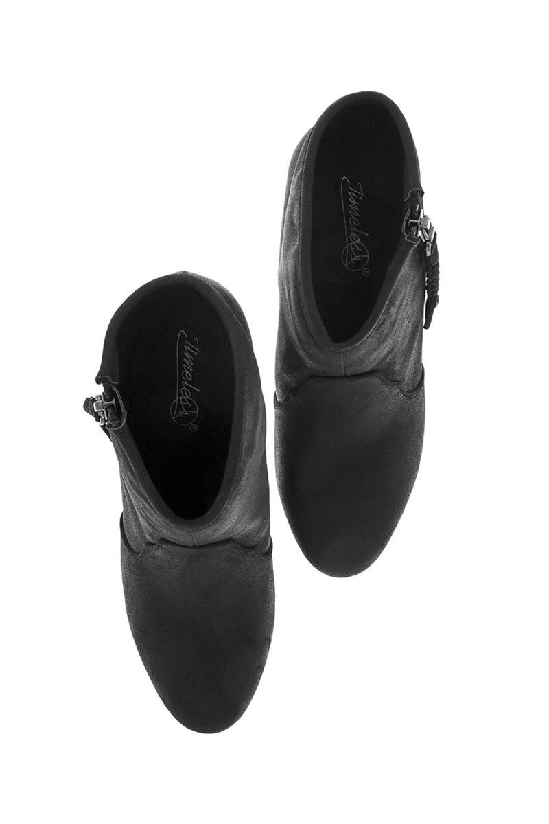 MELI Black Side Zip Cowboy Boots