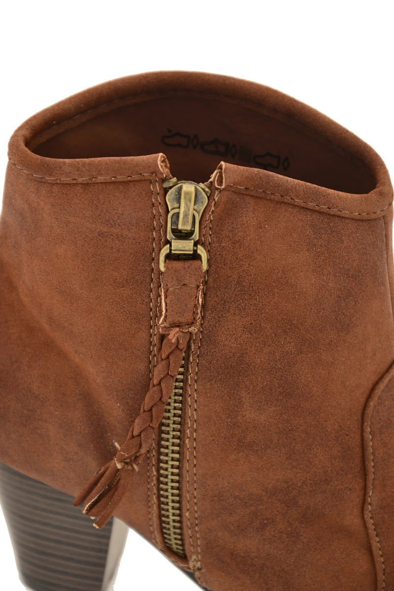 MELI Brown Side Zip Cowboy Boots