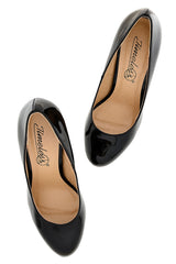 NELDA Black Patent Heels