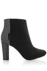 REAGAN Black Suede Αnkle Boots