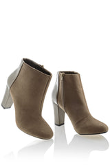 REAGAN Taupe Suede Αnkle Boots