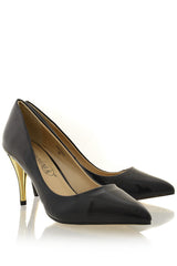 TIMELESS - AGNES Black Patent Court Pumps - Women Shoes